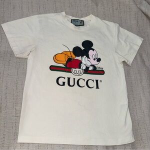 Disney X Gucci Cream Mickey Mouse Tee Small Oversized